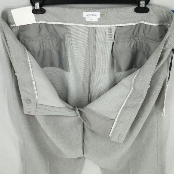 Calvin Klein Dress Pants Plus Size 22W Gray Slim Fit Crop Ankle Career New - Picture 14 of 16
